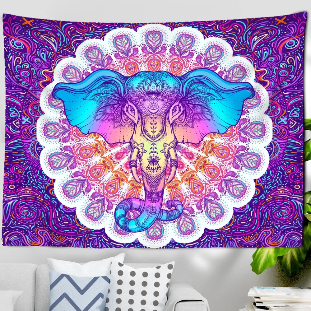 Tenture Mandala Eléphant