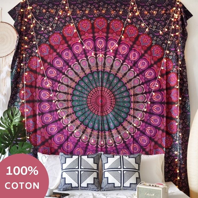 Tenture Indienne Coton Violet