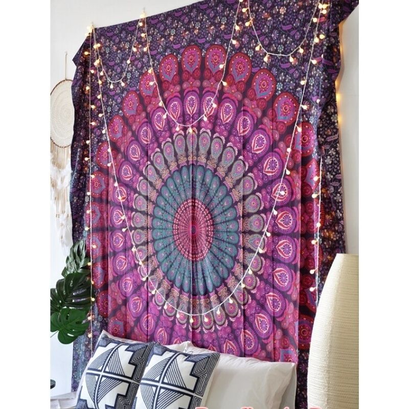 Tenture Indienne Coton Violet