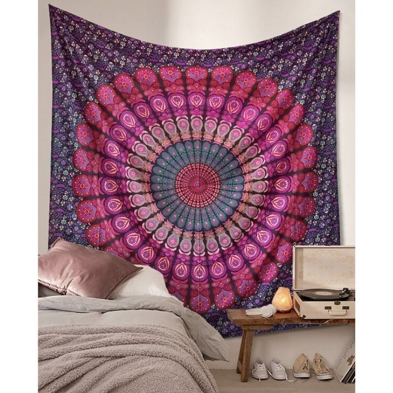 Tenture Indienne Coton Violet