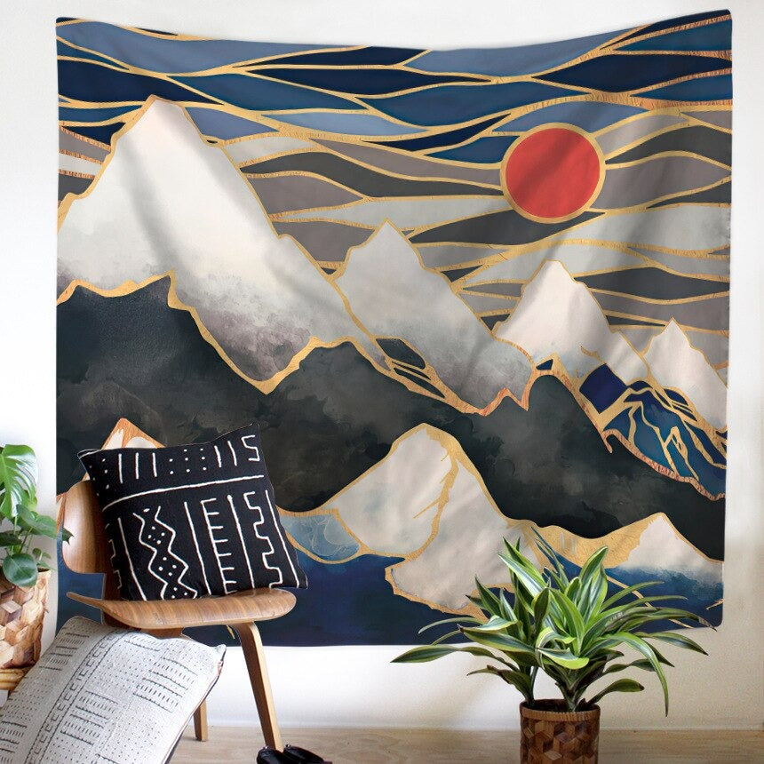 Tenture Murale Lune Rousse