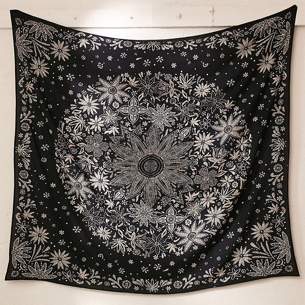 Tenture Hippie Mandala Fleurie