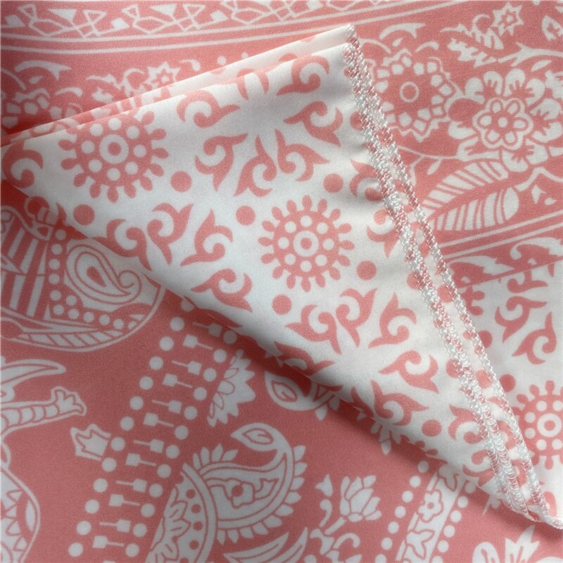 Tenture Mandala Rose Éléphant