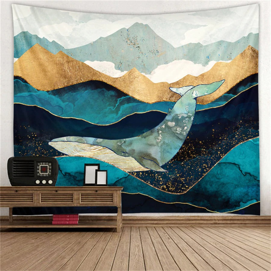 Tenture Baleine Style Japonais