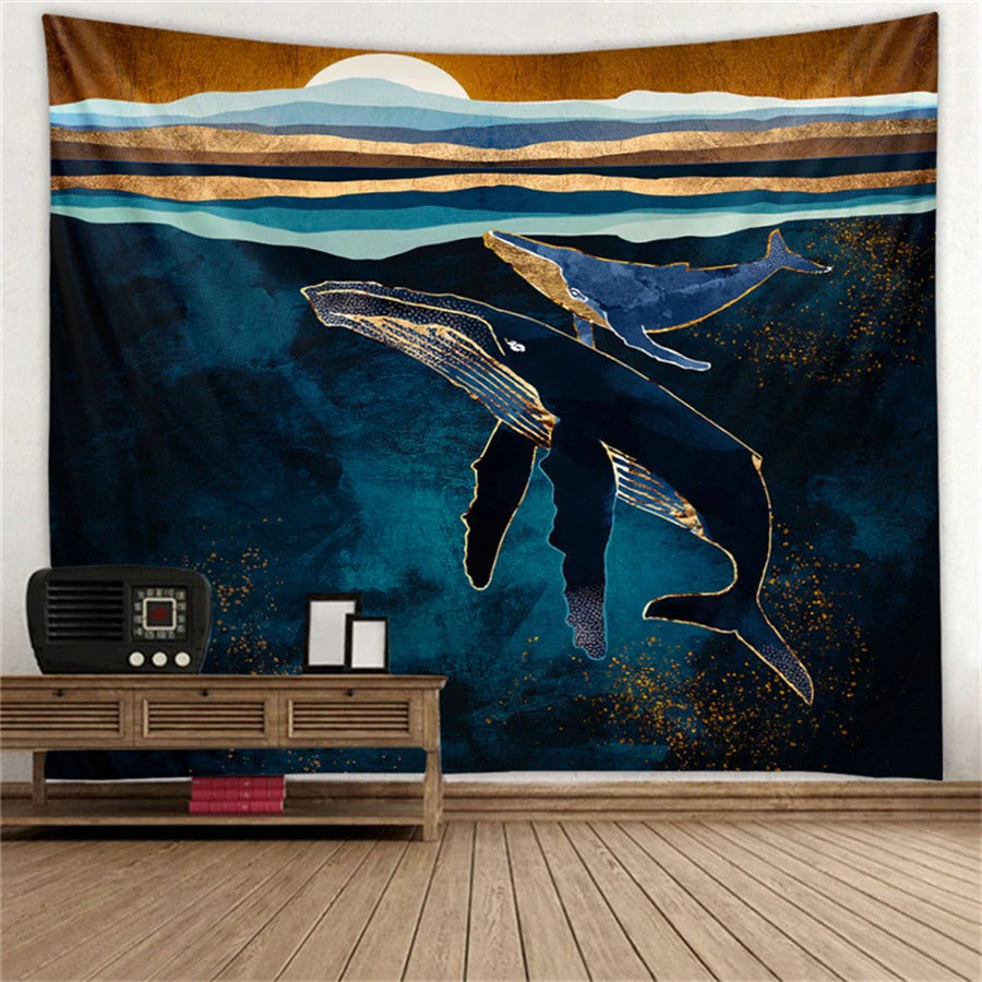 Tenture Japonaise Baleine