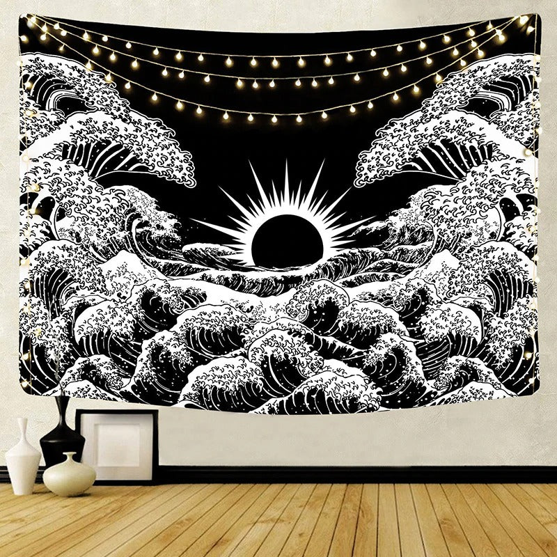 Tenture Japonaise Noir et Blanc