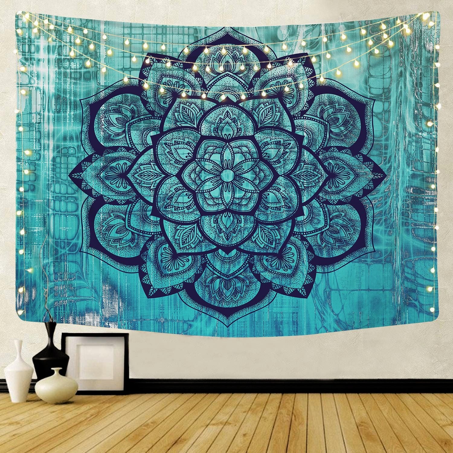 Tenture Mandala Bleu