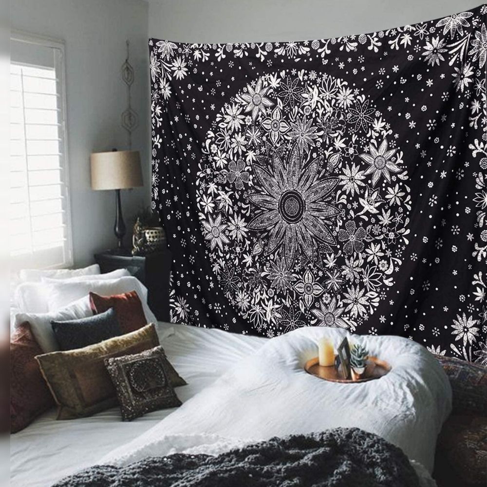 Tenture Hippie Mandala Fleurie