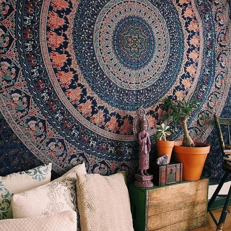 Tenture Indienne Mandala Coton
