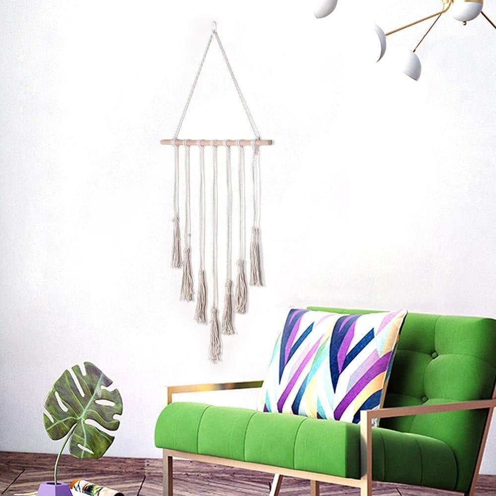 Macramé Mural Simple Blanc