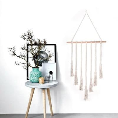 Macramé Mural Simple Blanc