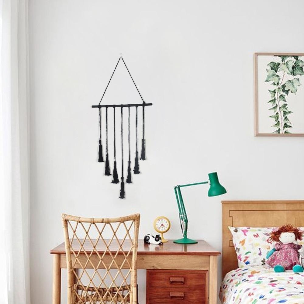 Macramé Mural Simple Noir