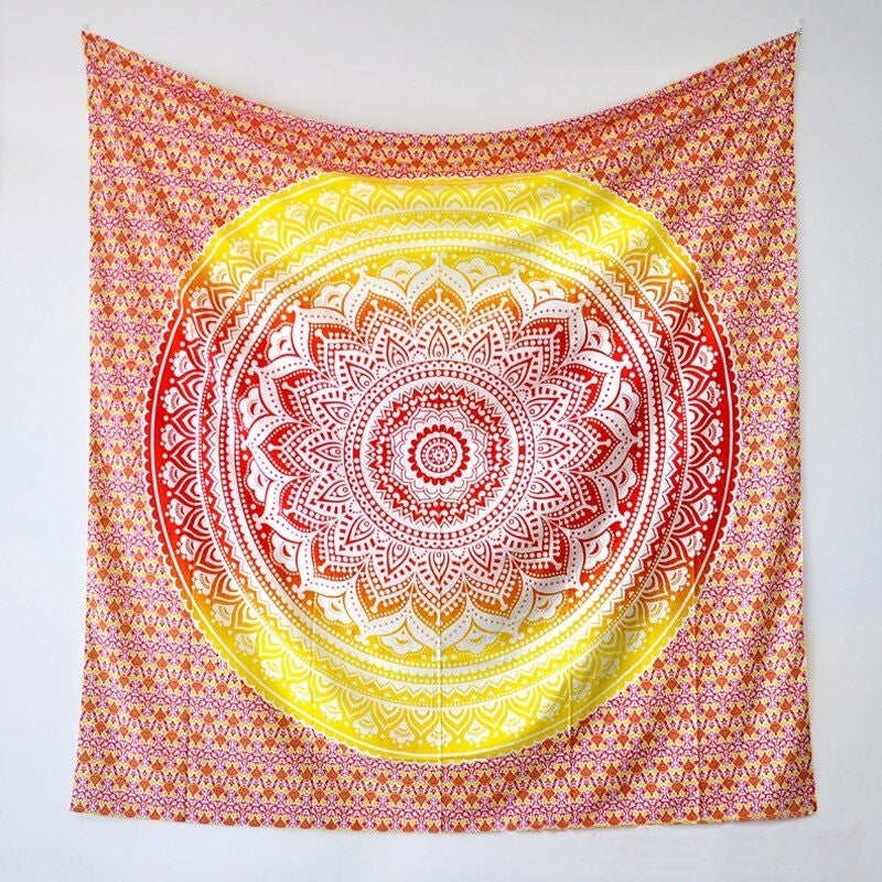 Tenture Coton Mandala Orange