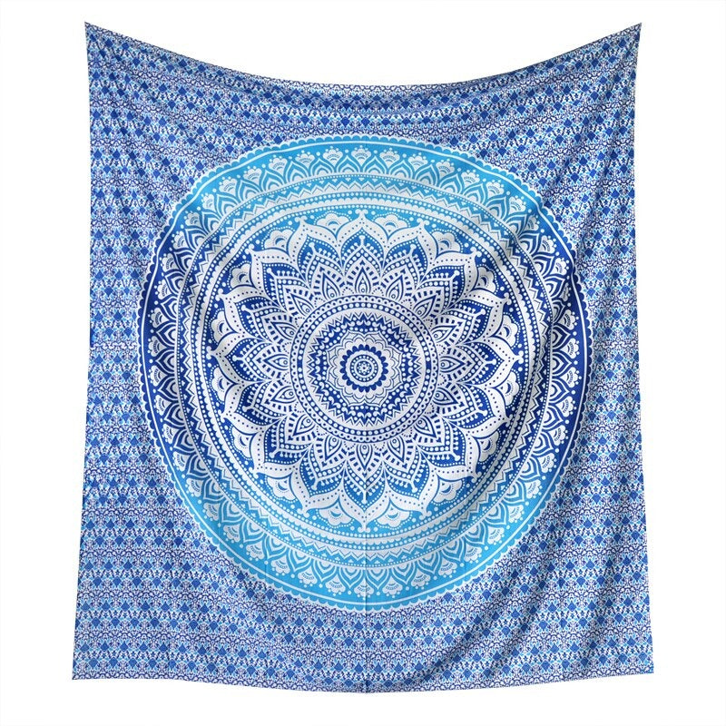Tenture Coton Mandala Bleu