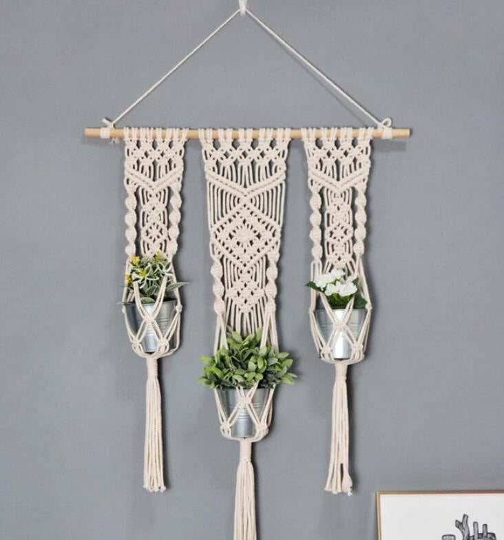 Suspension Macramé Pots de Fleurs