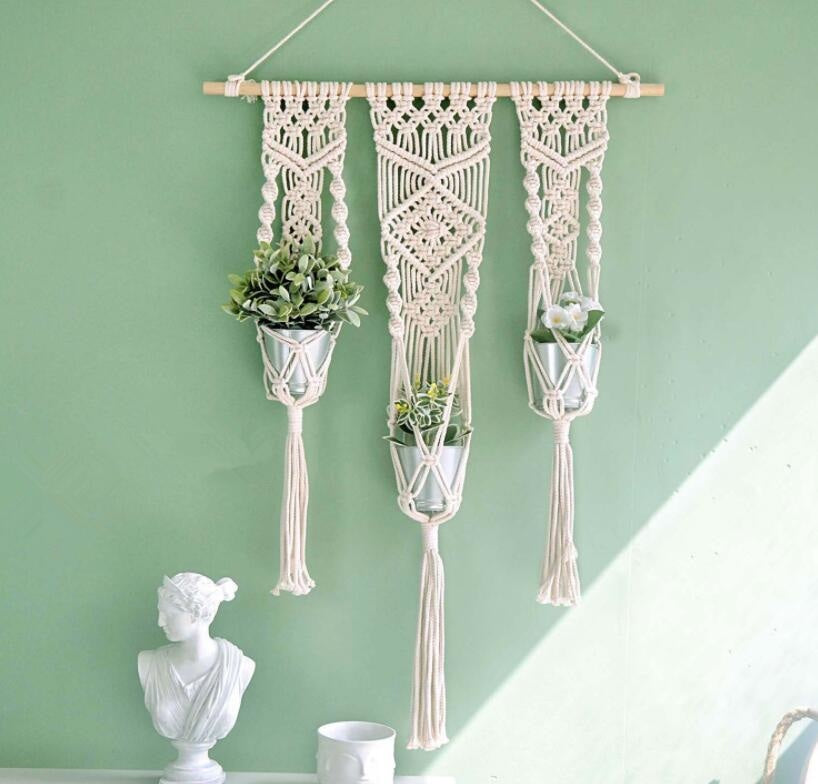 Suspension Macramé Pots de Fleurs