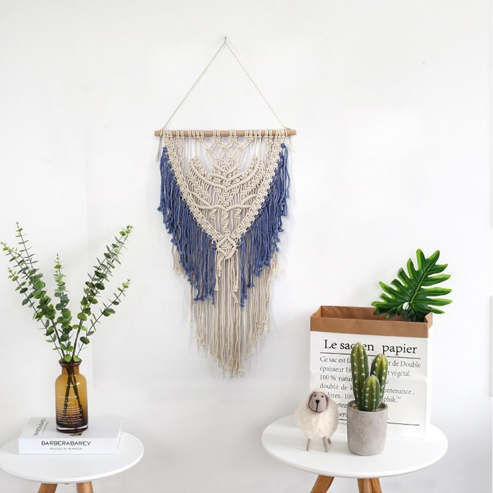 WABMJGW Tenture murale en macramé petite tapisserie tissée Art,corde à la main en coton tapisseries murales Bohème Chic décoration murale, artisanat parfait,45x70cm WABMJGW Tenture murale en macramé petite tapisserie tissée Art,corde à la main en coton tapisseries murales Bohème Chic décoration murale, artisanat parfait,45x70cm
