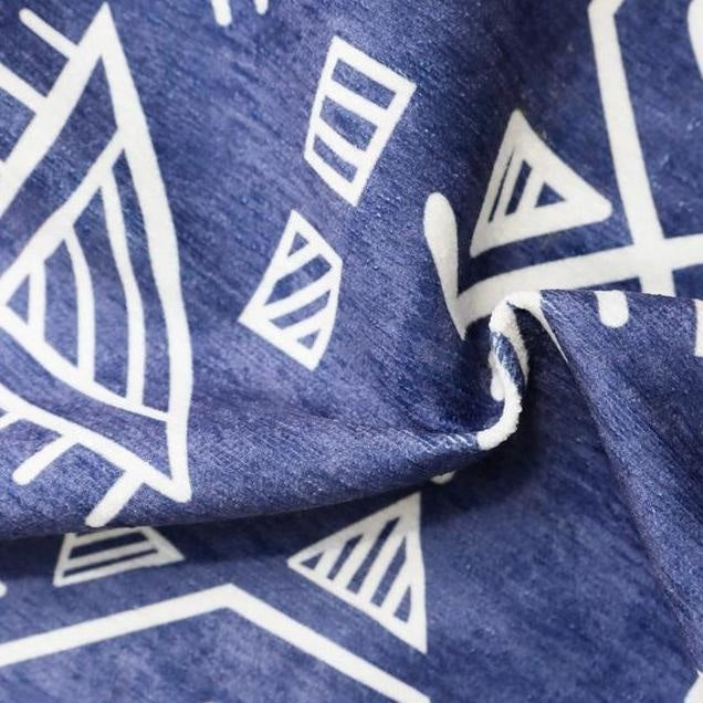 Tenture Bohème Longue Bleue