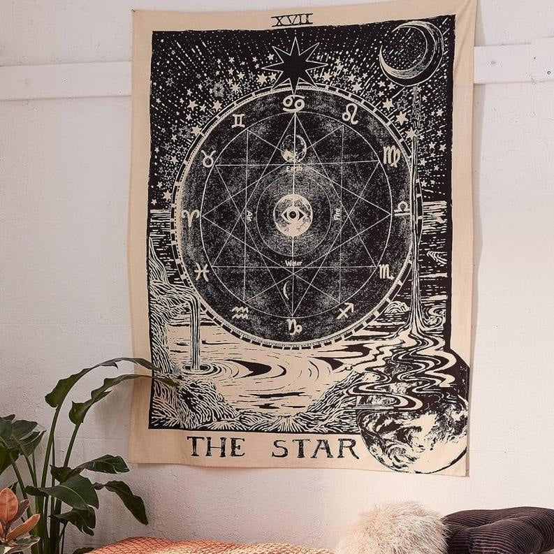 Tenture Carte de Tarot lEtoile