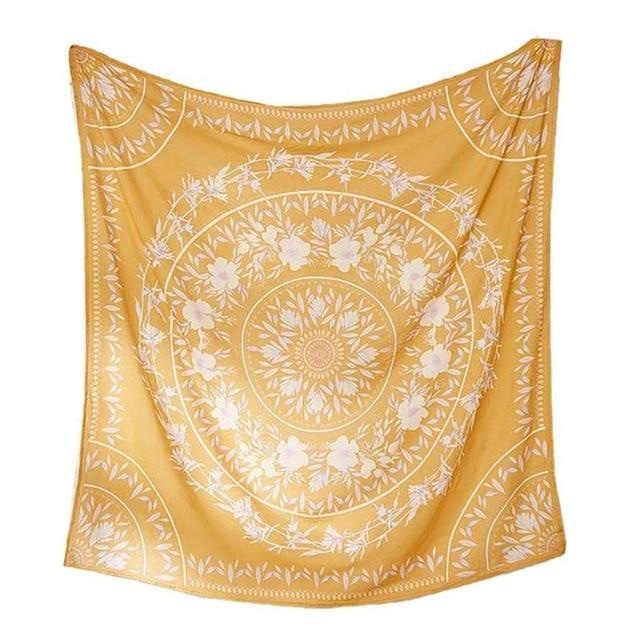 Tenture Hippie Jaune Soleil - 145 x 145cm