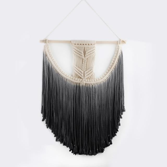 Tenture Macramé Dégradé Noir