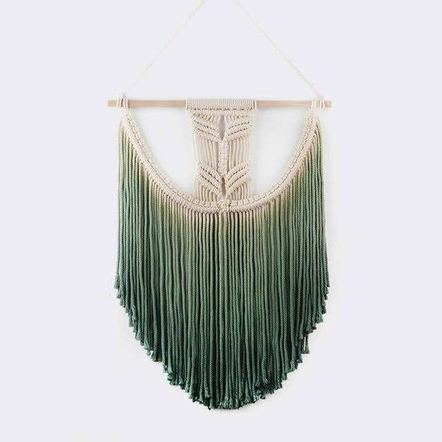 Tenture Macramé Dégradé Vert