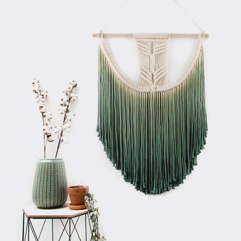 Tenture Macramé Dégradé Vert