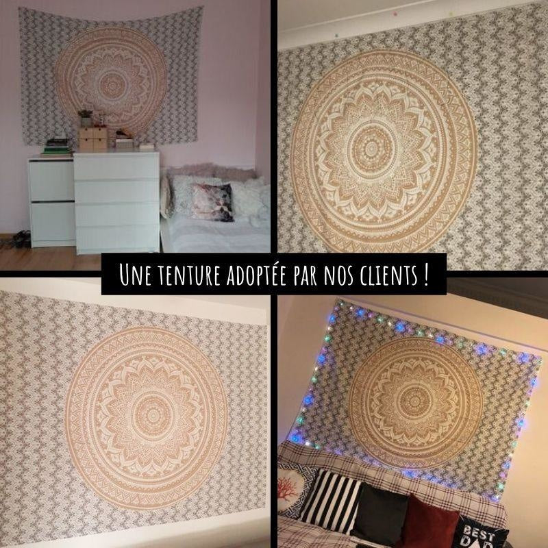 Tenture Mandala Bohème Dorée