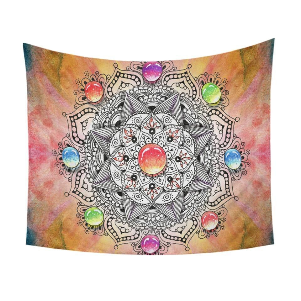 Tenture Mandala Pierres Précieuses