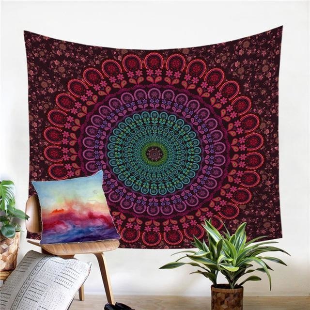 Tenture Mandala Tibétain Izara - Tibétain / 130cm x 150cm