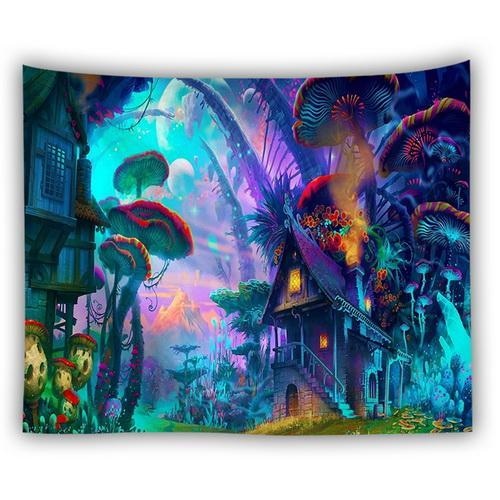 Tenture Monde Psychédélique - 150 x 100cm