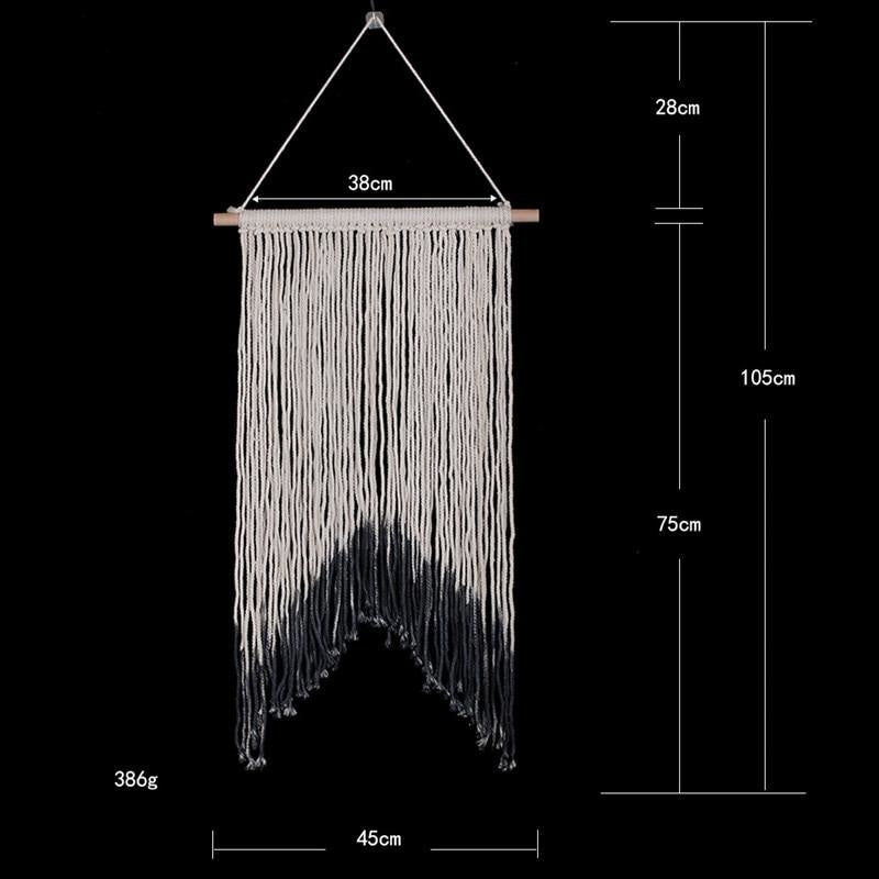 Tenture Murale en Macramé Bicolore