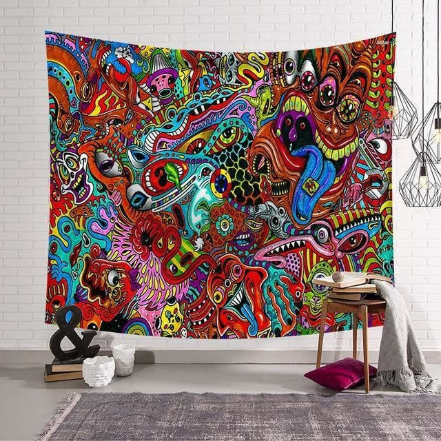 Tenture Psychédélique Acid Trip - 95 x 73cm