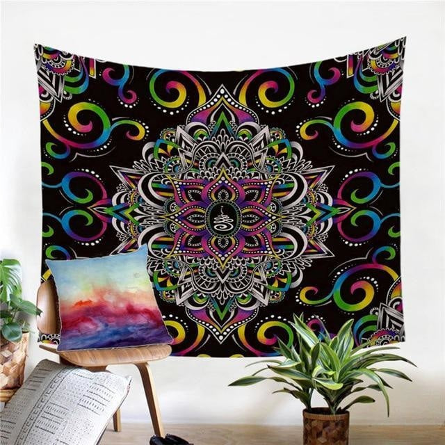 Tenture Psychédélique Harmony Magic by Brizbazaar - 130 x 150cm