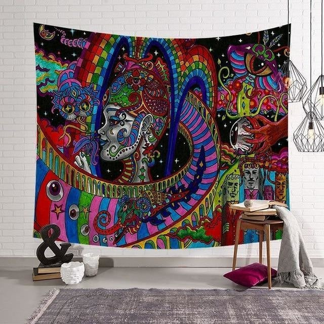 Tenture Psychédélique Infini Voyage - 95 x 73cm