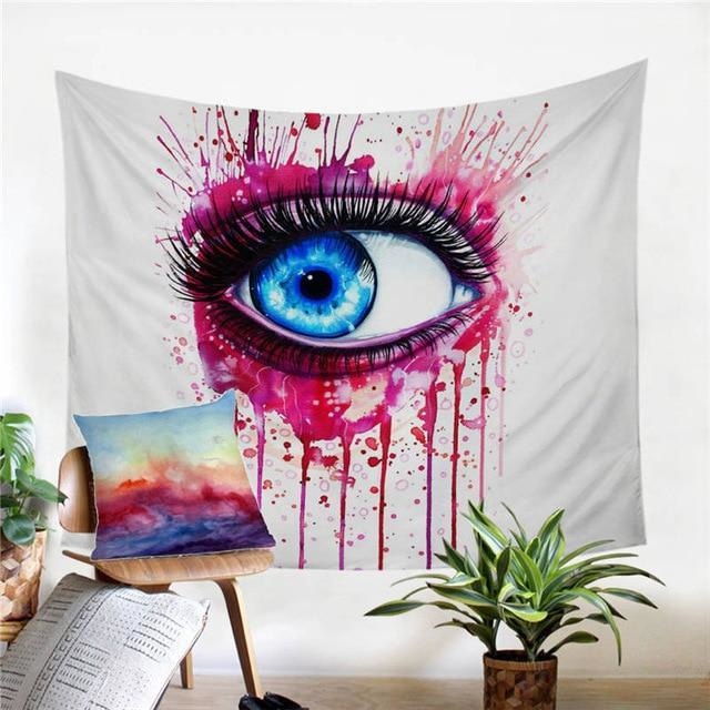Tenture Psychédélique Pink by Pixie Cold Art - Pink / 130 x 150cm
