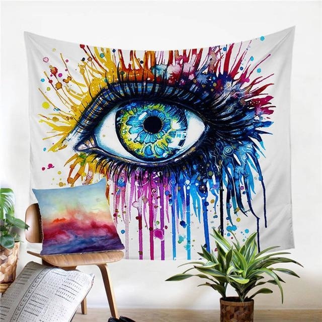 Tenture Psychédélique Rainbow Fire by Pixie Cold Art - Rainbow Fire / 130 x 150cm