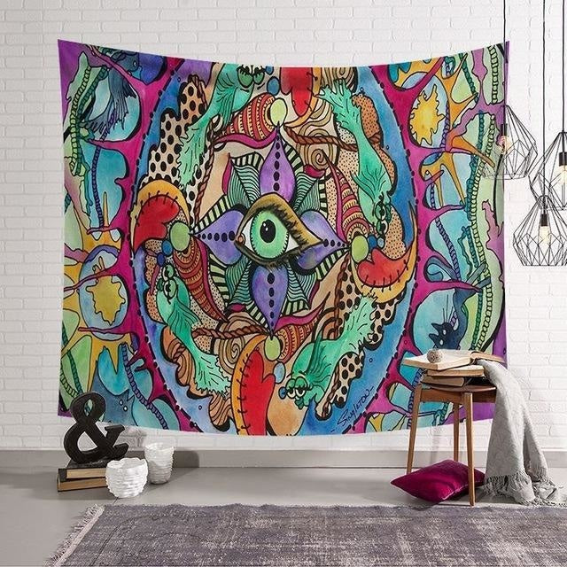 Tenture Psychédélique Troisième il - 95 x 73cm