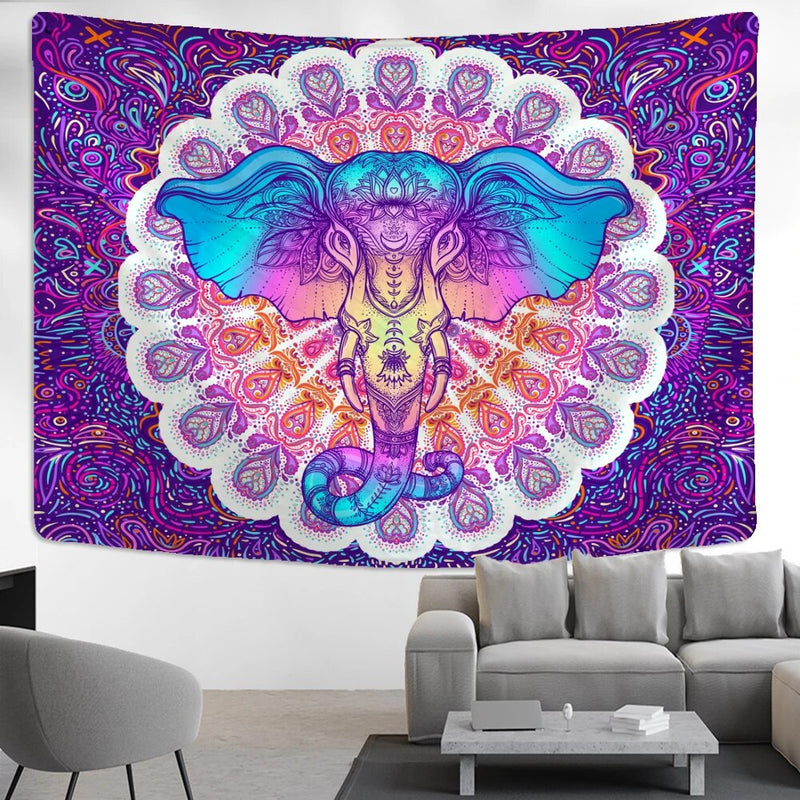 Tenture Mandala Eléphant