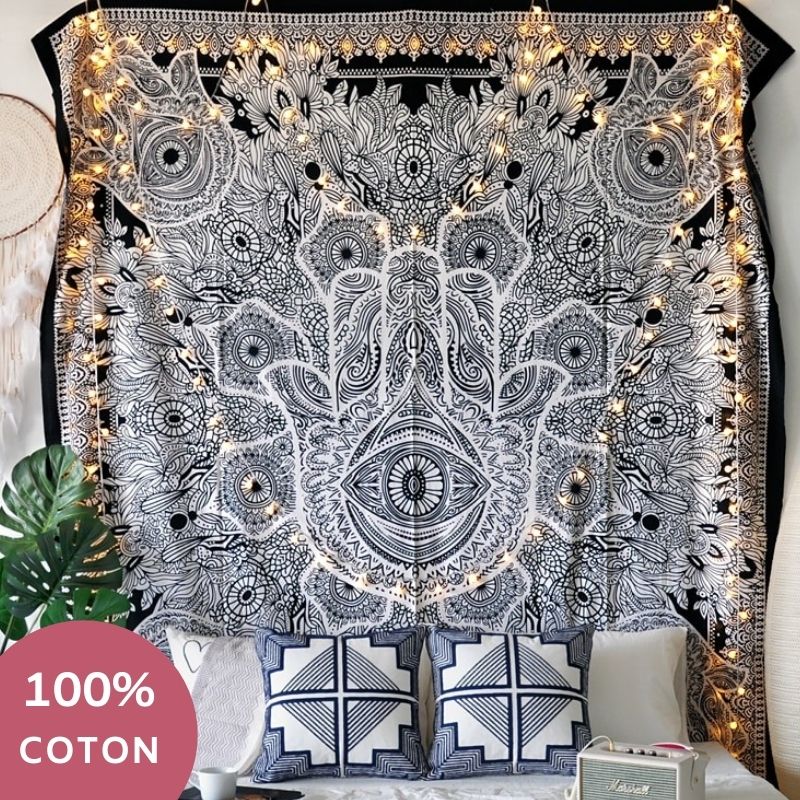 Tenture Indienne Coton Hamsa