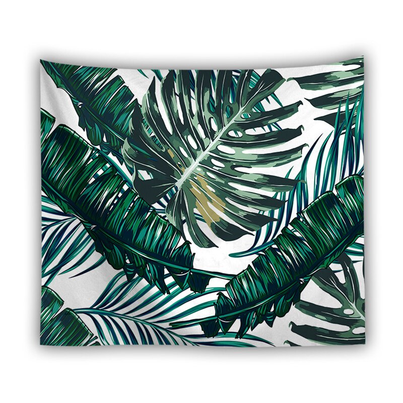 Tenture Motif Feuilles Tropicales