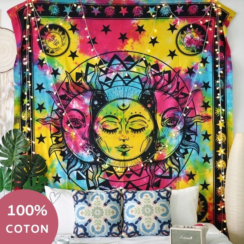 Tenture Coton Hippie Soleil