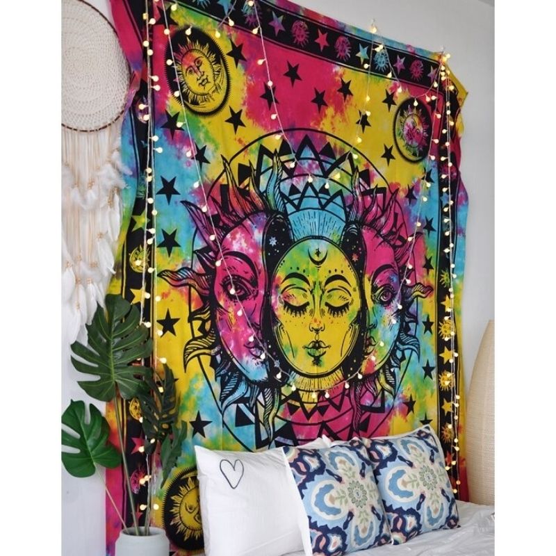 Tenture Coton Hippie Soleil