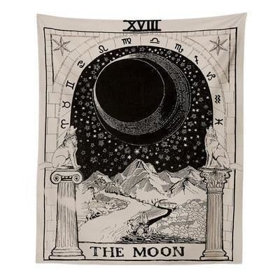 Tenture Carte de Tarot la Lune - 100 x 150cm